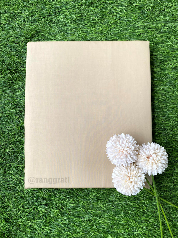 Beige Double Bed Large Size Bedsheet Cotton | 108x108 inches