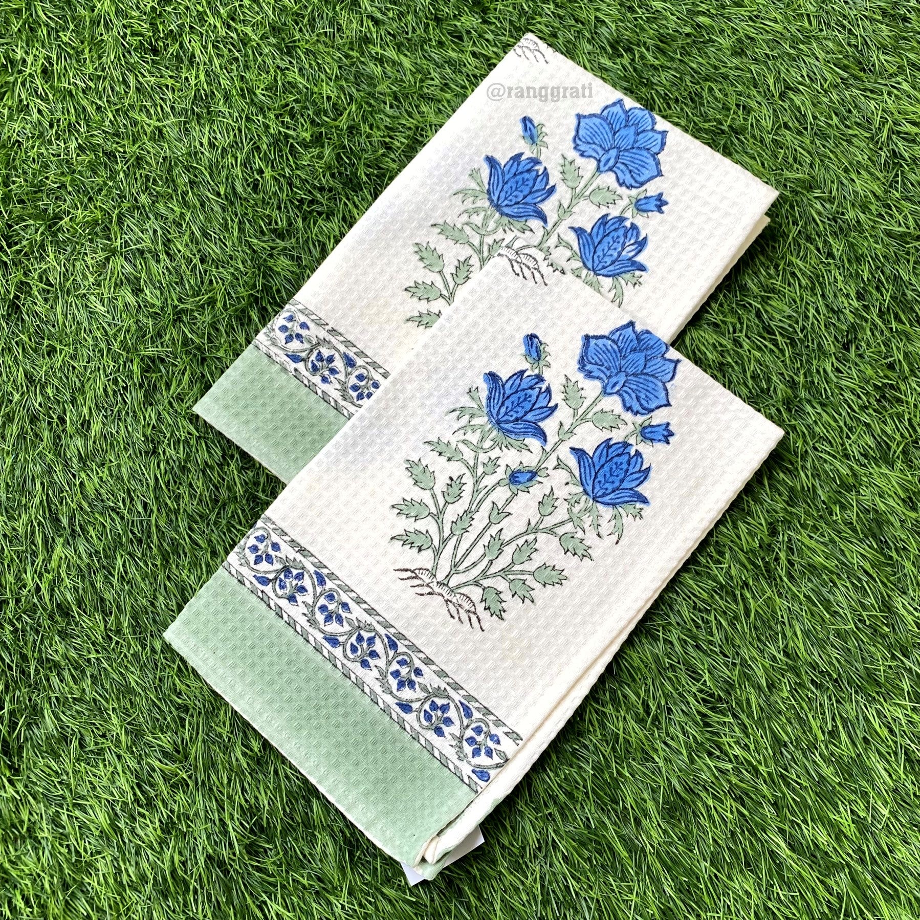 Floral Waffle Towels