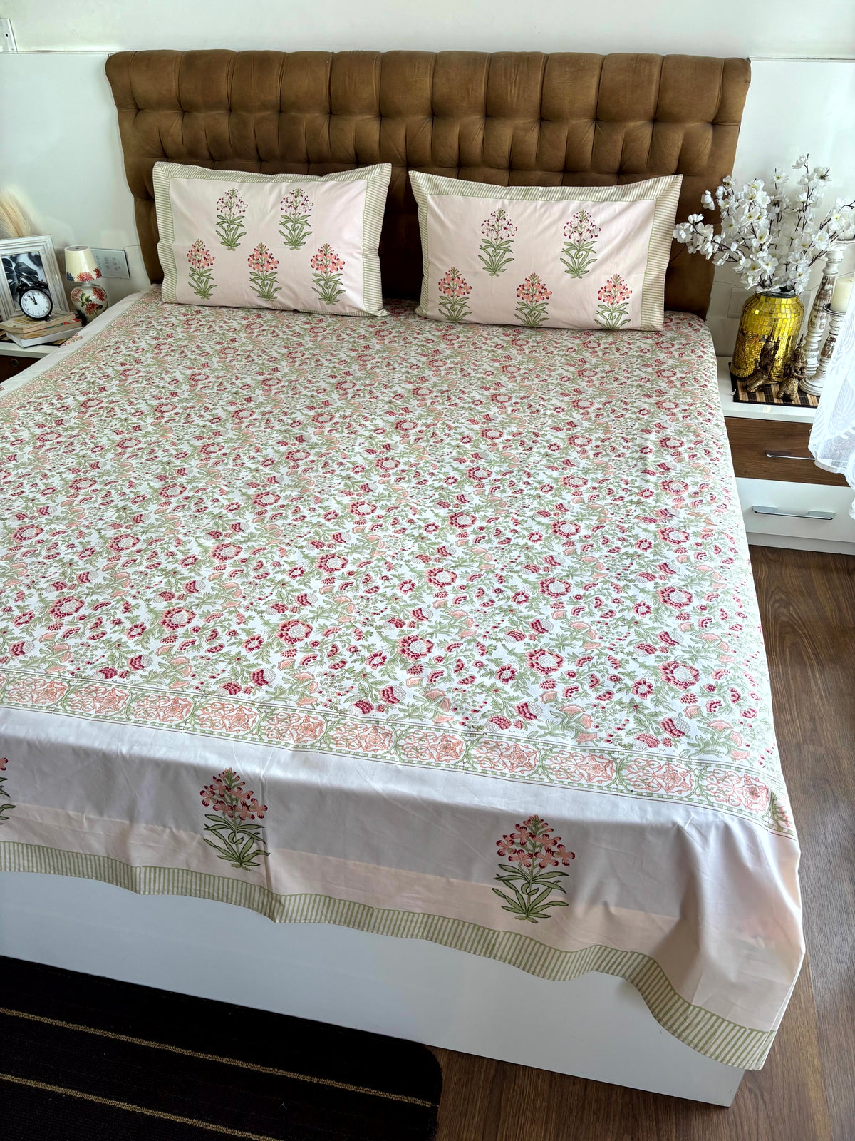 Blush Pink Jaal Bedsheet