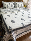 Paisley Print Bedding Set in Charcoal Grey