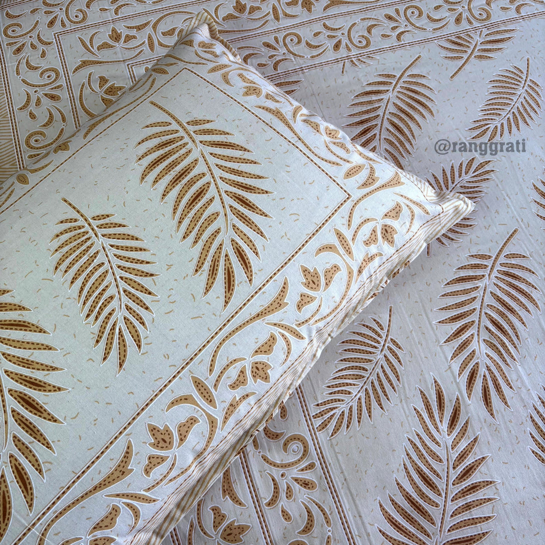 Golden Feather Jaipuri Cotton Bedsheet King Size - Bedsheet