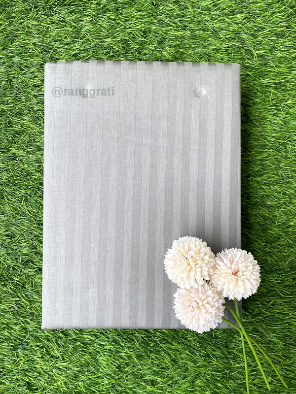 Grey Stripes Super King Bedsheet Cotton