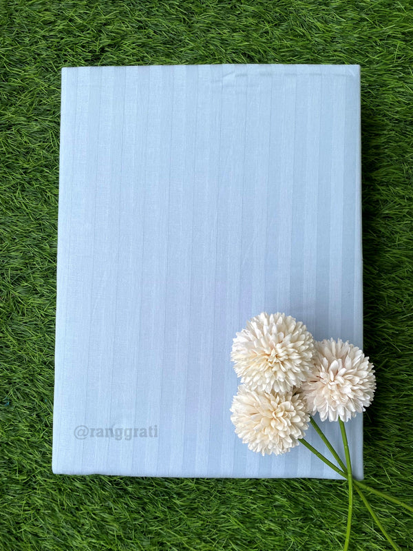 Light Blue Stripes Cotton Bedsheet 108x108 inches