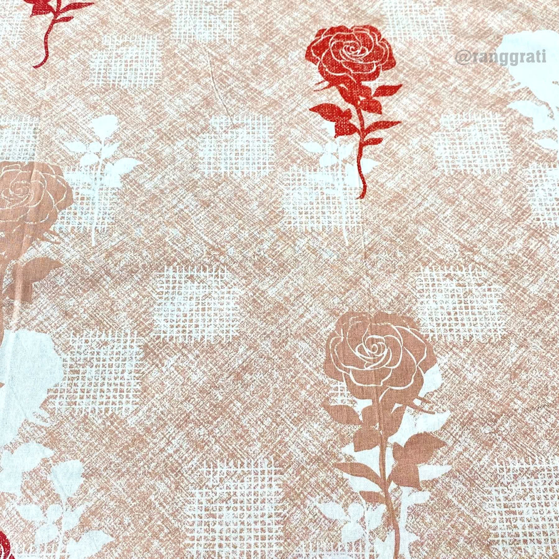 Maroon Cotton Bedsheet Queen Size 200 TC - Bedsheet