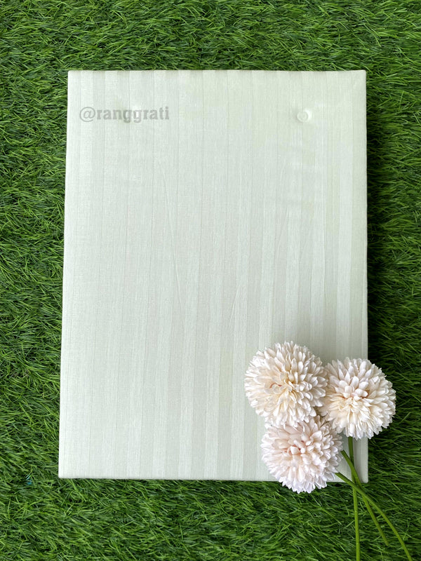 Pistachio Green Stripes Cotton Bedsheet 108x108 inches