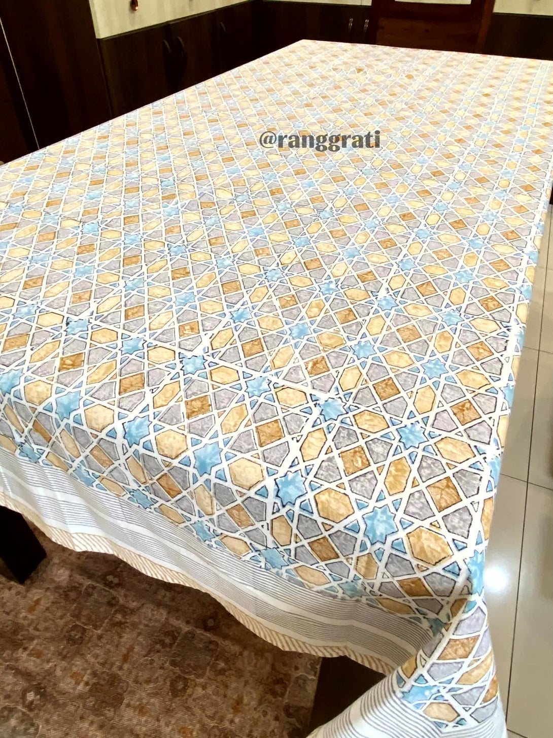 Starry Mozaic Table Cover Cloth 6 Seater Dining Table Rectangular - Table Cover