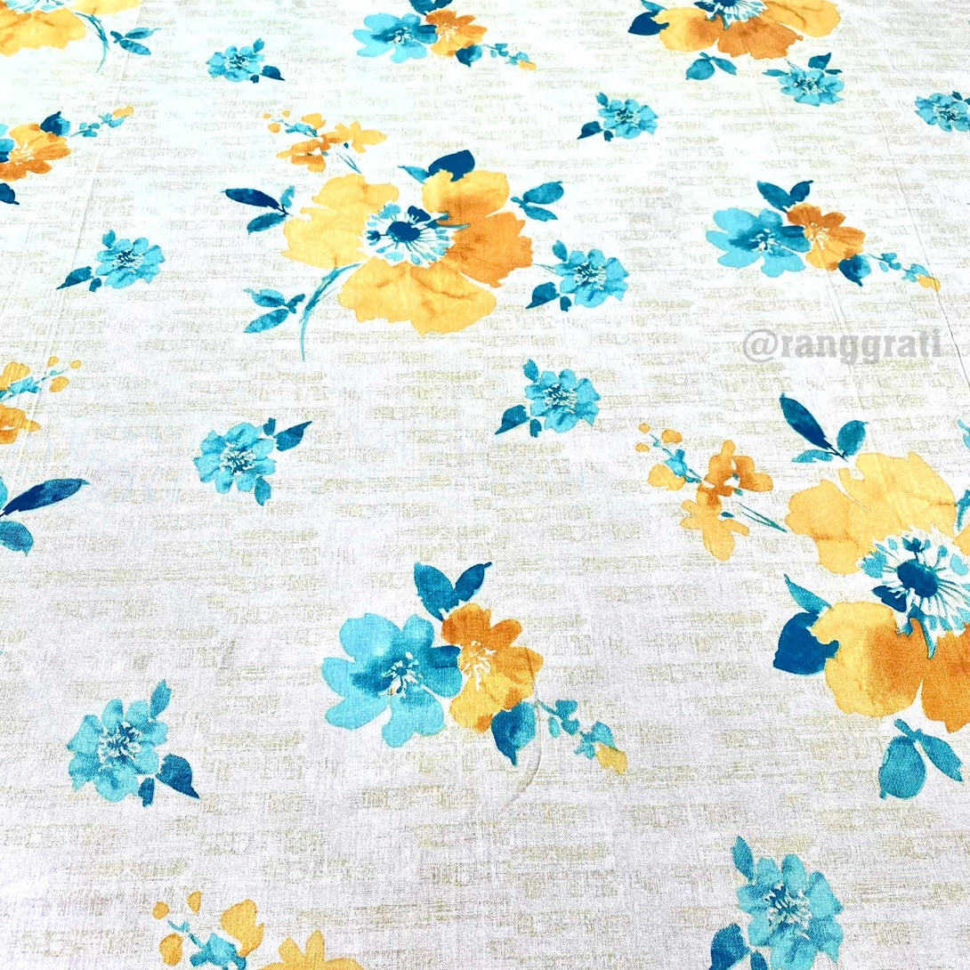 Yellow Cotton Bedsheet Queen Size 200 TC - Bedsheet