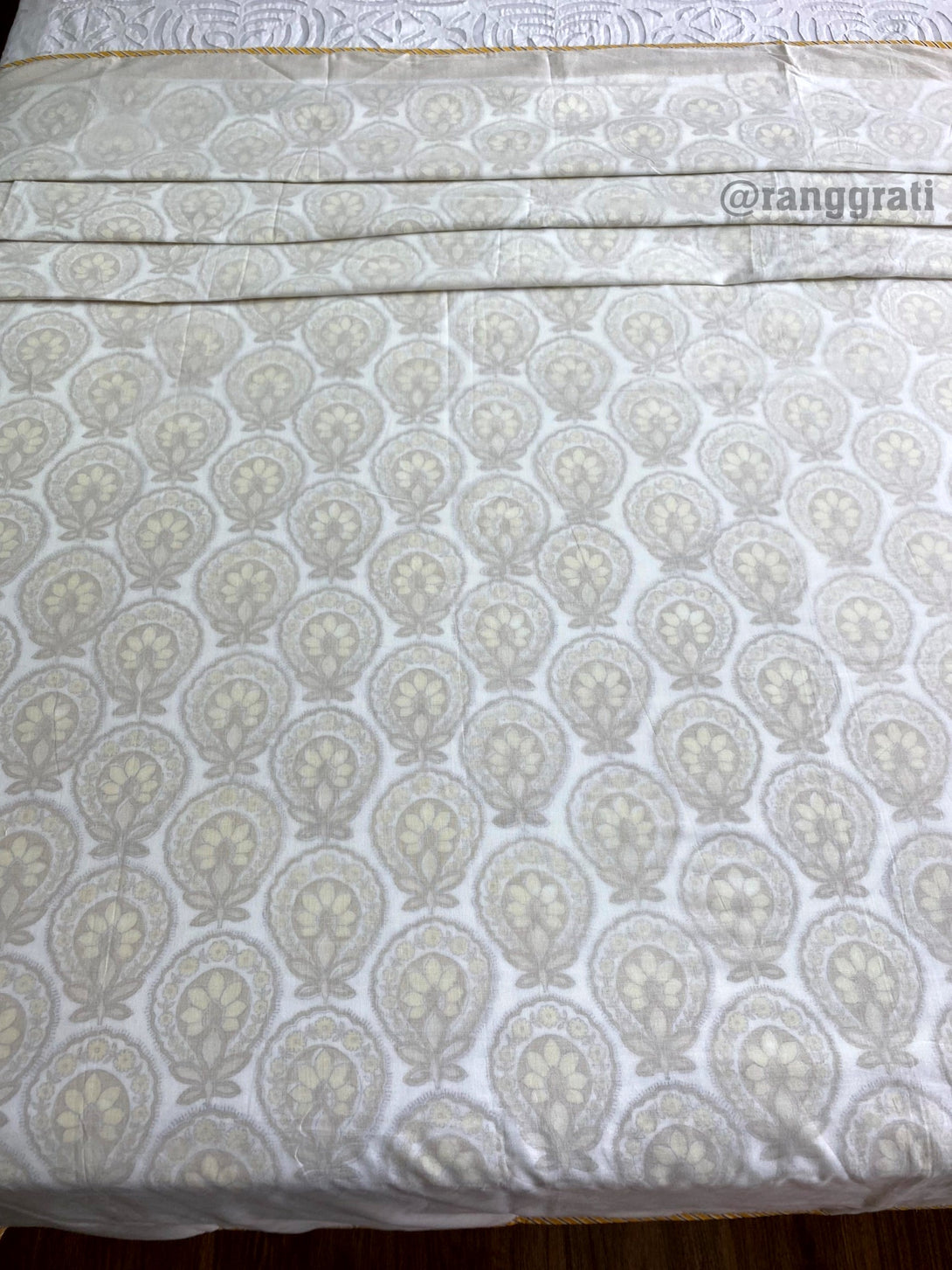 Yellow Daffodil Floral 3D Dohar For Double Bed