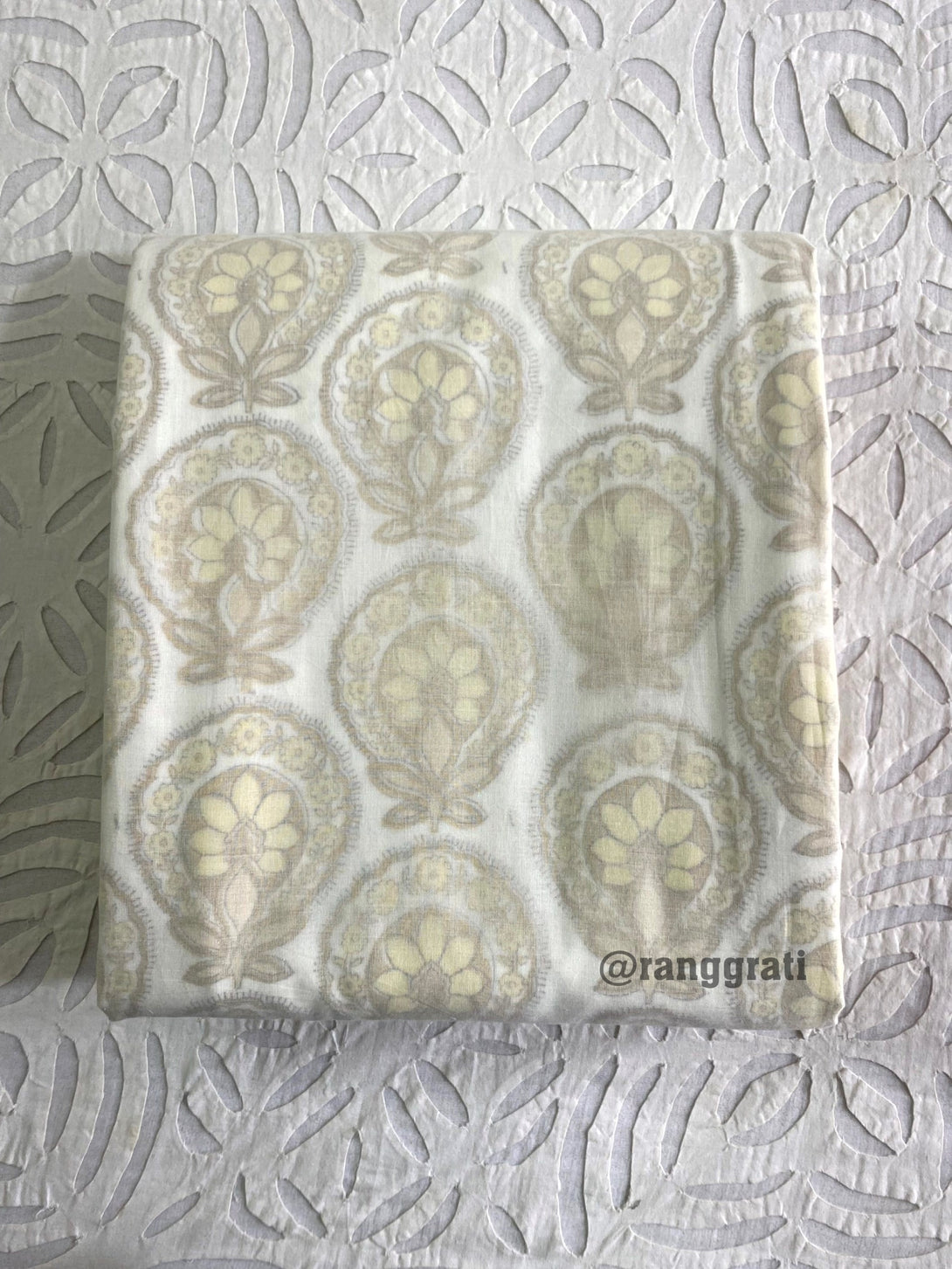 Yellow Daffodil Floral 3D Dohar In Mulmul King Size For Double Bed